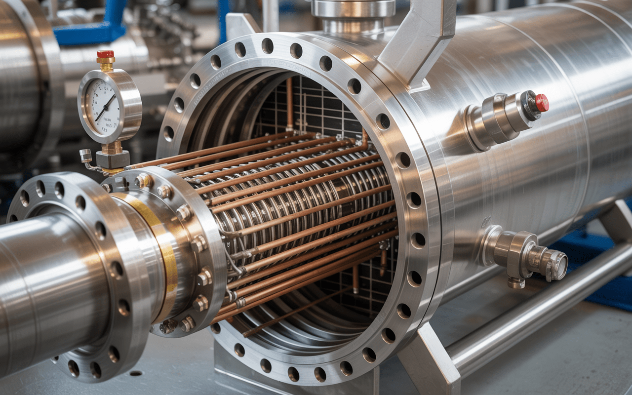 Diagram of a Shell and Tube Heat Exchanger